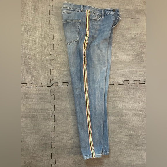 Womens Soho Striped blue Jeans ‘High waist straight fit’ size 4. - Picture 5 of 5